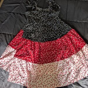 SHEIN Dress with Heart Pattern - Black, Red, White, More Like A XLarge